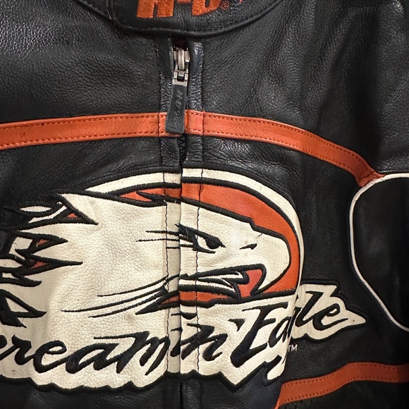 Harley-Davidson Screamin' Eagle Black and Orange Jacket size small - Picture 5 of 13